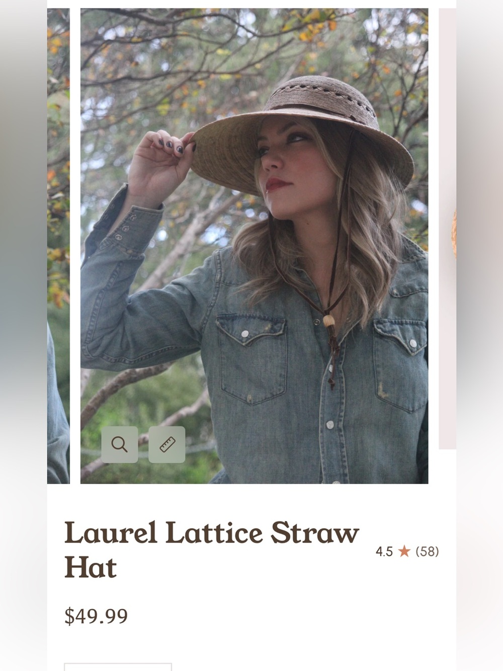 Tula like new women’s woven hat - Picture 4 of 5